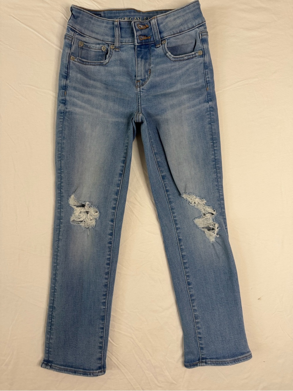 American Eagle‎ Outfitters Light Blue Distressed Skinny Jeans